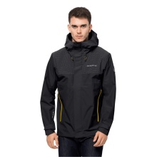 Jack Wolfskin Übergangs-/Wanderjacke DNA Block - Wetterschutzjacke, wasserdicht, winddicht, PFC-frei - dunkelgrau Herren